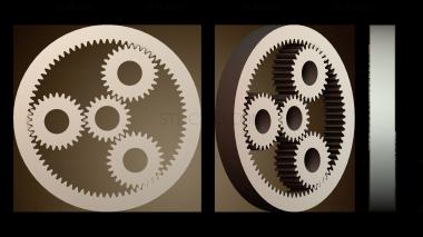 3D модель Планетарная передача в сборе (STL)