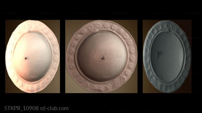 Статуэтки упрощенные Овальная декоративная тарелка