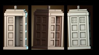 3D модель Синяя полицейская будка (STL)