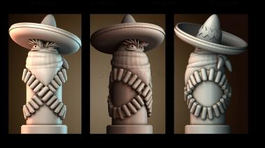 3D модель Статуя мексиканского бандита (STL)