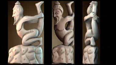 3D модель Гуру йоги в Ардха Дханурасане (STL)