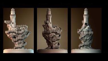 3D модель Скальное сооружение маяка (STL)