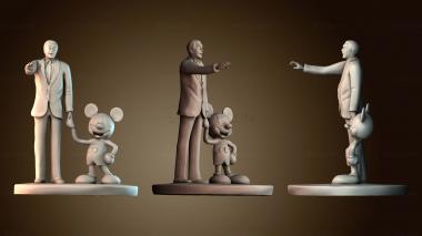 3D модель Скульптура «Партнеры Disney» в Диснейленде, Калифорния (STL)