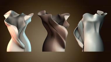 3D модель Жидкая тканевая скульптура (STL)