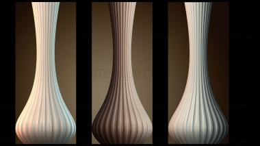 3D модель Элегантная полосатая ваза (STL)