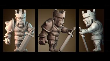 3D модель Король варваров Clash Of Clans (STL)