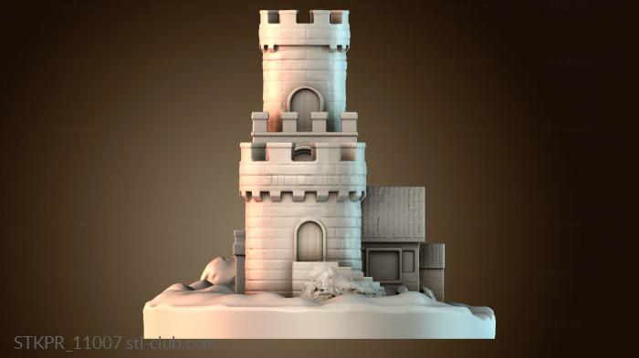 Статуэтки упрощенные Модель средневековой башни