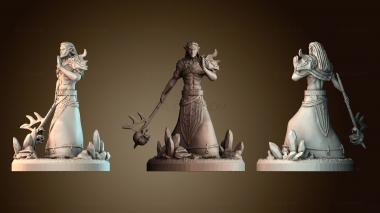 3D модель Темный эльф волшебник, сила заклинаний (STL)