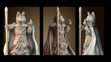 3D модель Кот маг (STL)