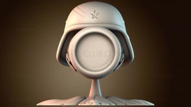 3D модель Горох Гатлинга Растения против Зомби (STL)