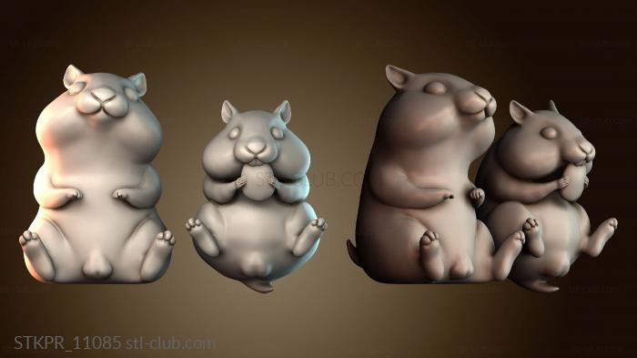 Статуэтки упрощенные Семья хомяков