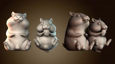 3D модель Семья хомяков (STL)