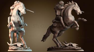 3D модель Апачский стрелок на коне (STL)
