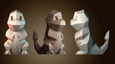 3D модель Низкополигональная модель Чармандера — Покемон (STL)