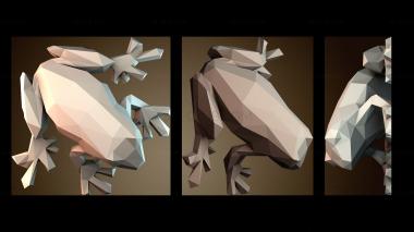 3D модель Низкополигональная лягушка (STL)