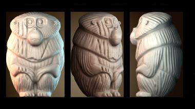 3D модель Сатиару Оберег Кубо в виде обезьяны (STL)