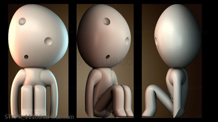 Статуэтки упрощенные Кодама Принцесса Мононоке