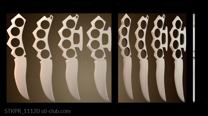 Статуэтки упрощенные Конструкции лезвий с костяшками пальцев