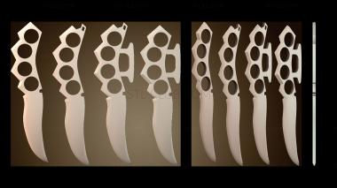 3D модель Конструкции лезвий с костяшками пальцев (STL)