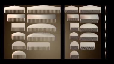3D модель Различные расчески для волос (STL)