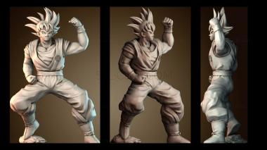 3D модель Боевая поза Гоку (STL)