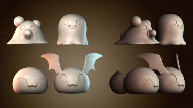 3D модель Пойомон, Пабумон, Джьяримон, Релемон (STL)