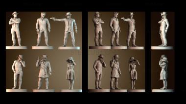 3D модель Следователи 1920 х годов (STL)