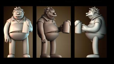 3D модель Барни Гамбл (STL)