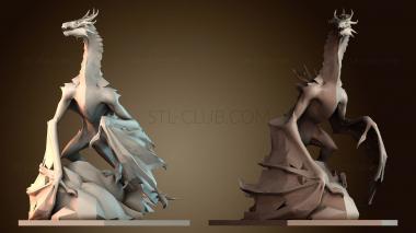 3D модель Дракон на скале (STL)