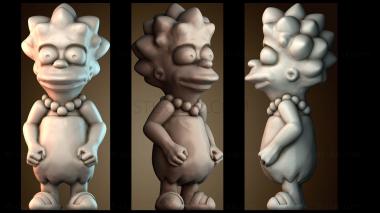 3D модель Лиза Симпсон (STL)