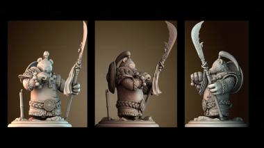3D модель Панда воин (STL)