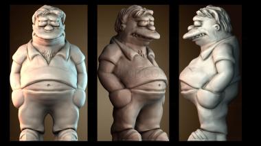 3D модель Барни Гамбл Симпсоны (STL)