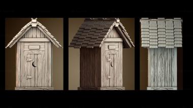 3D модель Проект деревянного туалета (STL)