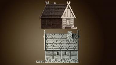 3D модель Деревенский деревянный дом (STL)