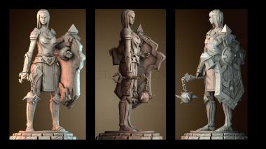 3D модель Женщина паладин (STL)