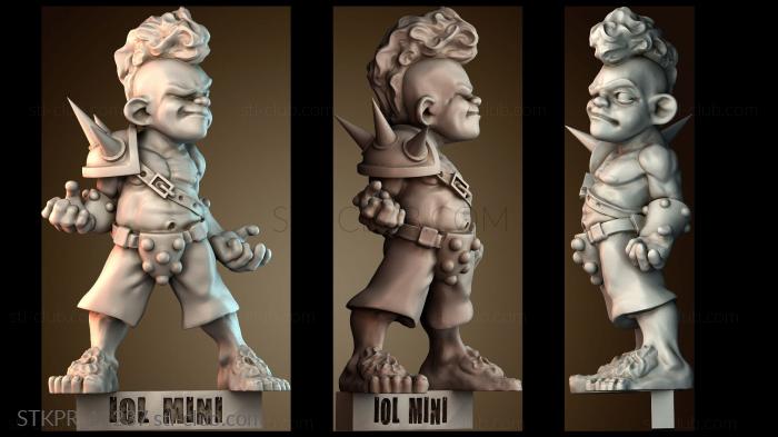 Статуэтки упрощенные Бинго Вакинс, игрок в фэнтези футбол в стиле хаотичного полурослика