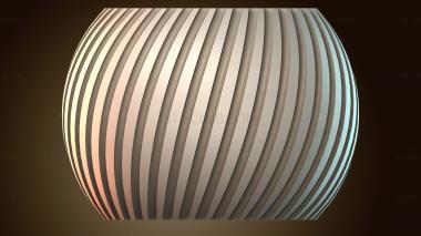 3D модель Дизайн полосатого глобуса (STL)