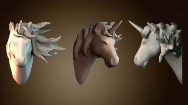 3D модель Геометрическая стена Единорог (STL)