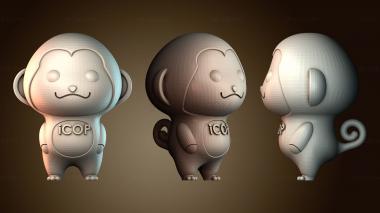 3D модель Обезьяна Икоп (STL)