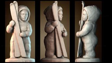 3D модель Лыжный ребенок (STL)
