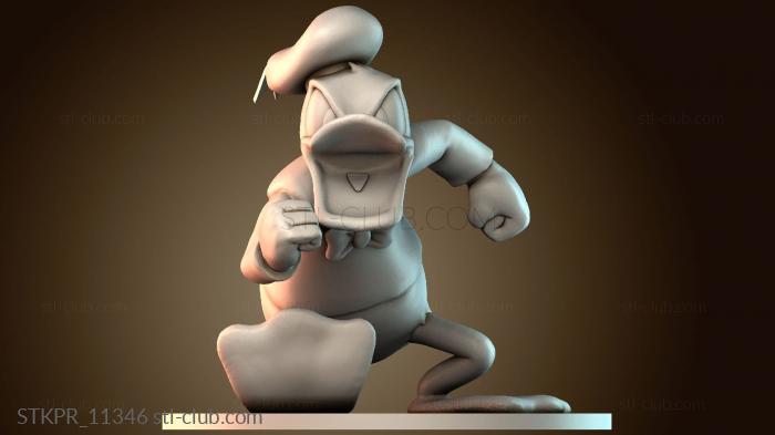 Статуэтки упрощенные Дональд Дак злится