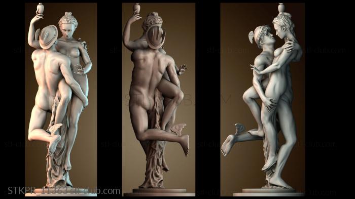 Статуэтки упрощенные «Меркурий похищает Психею» в Лувре, Париж