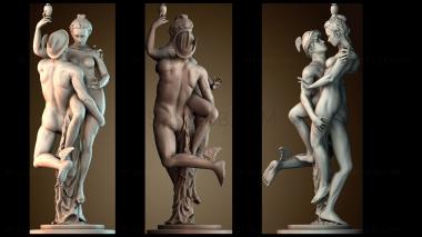 3D модель «Меркурий похищает Психею» в Лувре, Париж (STL)