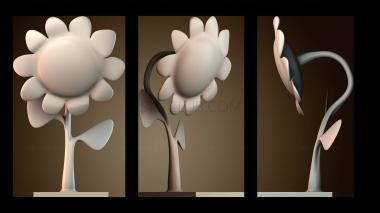 3D модель Стоящий подсолнух (STL)