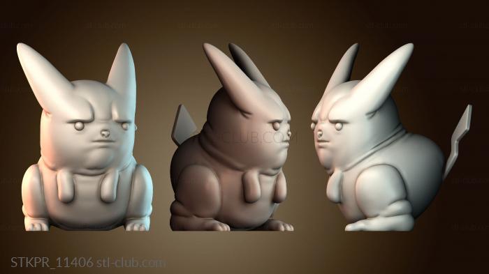 Статуэтки упрощенные Разозлённый Пикачу