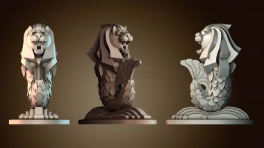 3D модель Мерлион Сингапур (STL)