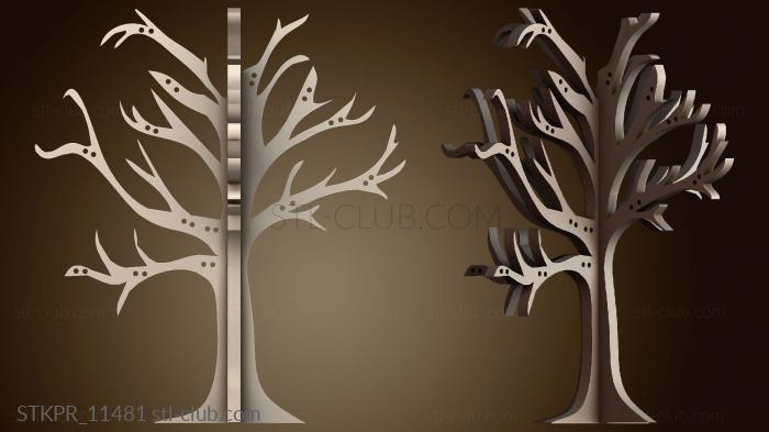 Держатель для сережек в виде дерева