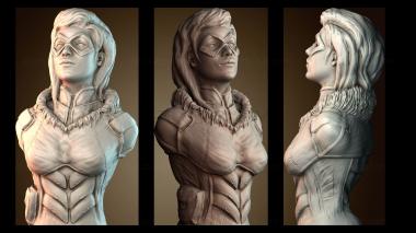 3D модель Черная кошка Женщины (STL)