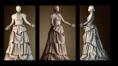 3D модель BKGcode Дама 1890 х годов (STL)
