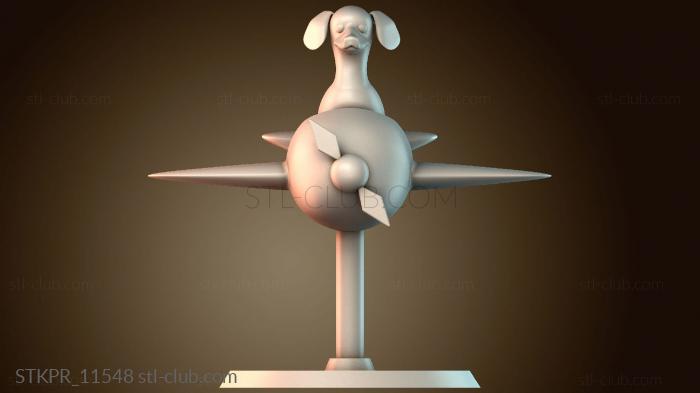 Статуэтки упрощенные Собака в самолете